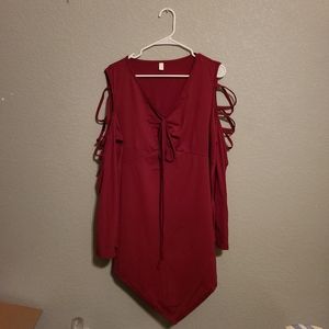 Burgundy blouse